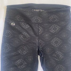 Ralph Lauren Black on black patterned leggings NWOT